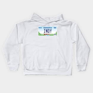 Indianapolis License Plate Kids Hoodie